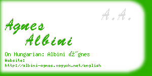 agnes albini business card